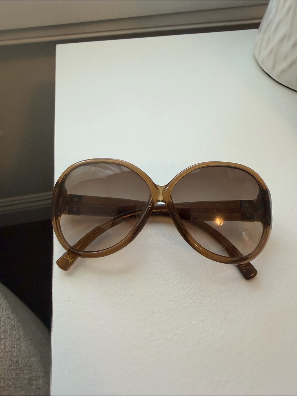 Louis Vuitton Brown Oversized Round Women's Sunglasses